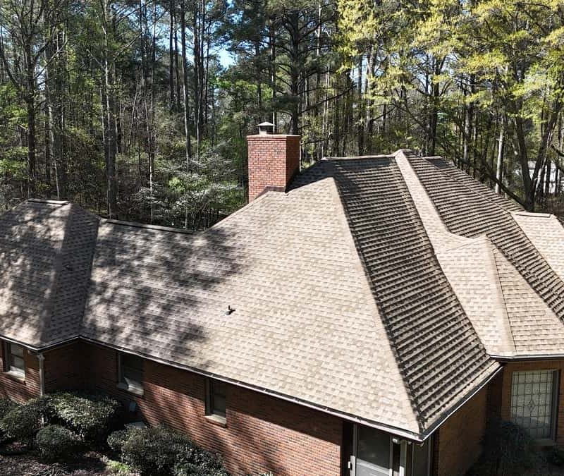 Professionally installed residential asphalt shingle roofing system